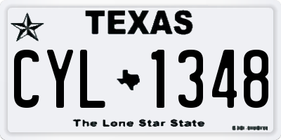 TX license plate CYL1348