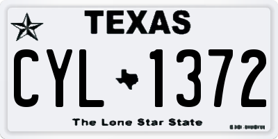 TX license plate CYL1372