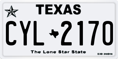 TX license plate CYL2170