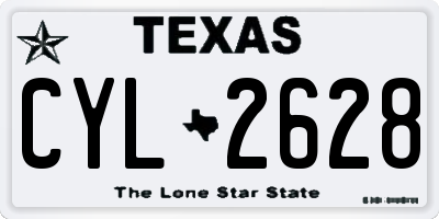 TX license plate CYL2628