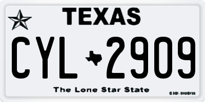 TX license plate CYL2909