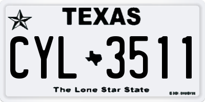 TX license plate CYL3511