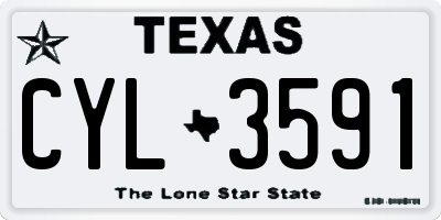 TX license plate CYL3591