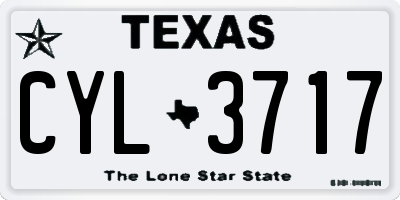 TX license plate CYL3717