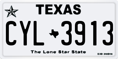 TX license plate CYL3913