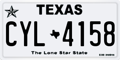 TX license plate CYL4158