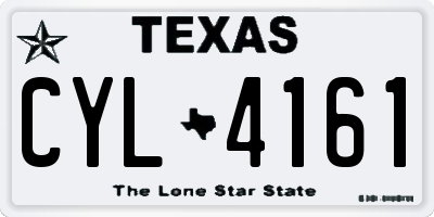 TX license plate CYL4161
