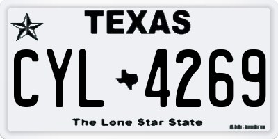 TX license plate CYL4269