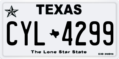 TX license plate CYL4299