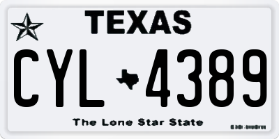 TX license plate CYL4389