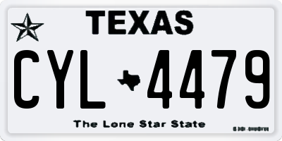 TX license plate CYL4479
