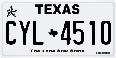 TX license plate CYL4510