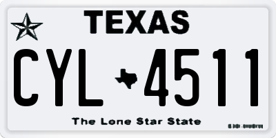 TX license plate CYL4511