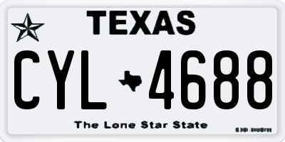 TX license plate CYL4688