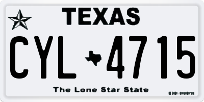 TX license plate CYL4715