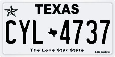 TX license plate CYL4737