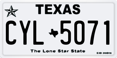 TX license plate CYL5071