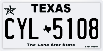 TX license plate CYL5108