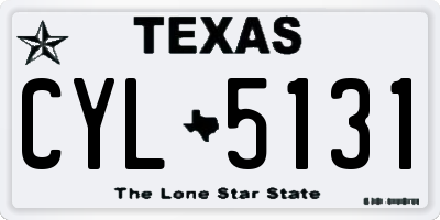 TX license plate CYL5131