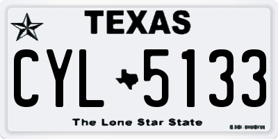 TX license plate CYL5133
