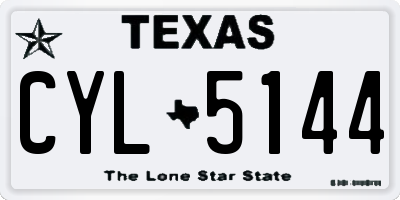 TX license plate CYL5144