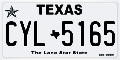 TX license plate CYL5165