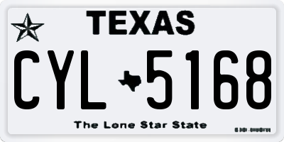 TX license plate CYL5168
