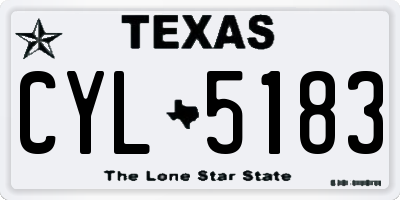 TX license plate CYL5183