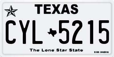 TX license plate CYL5215