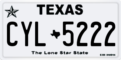 TX license plate CYL5222
