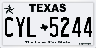 TX license plate CYL5244