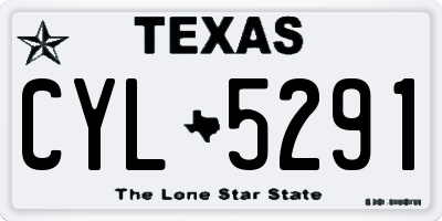 TX license plate CYL5291