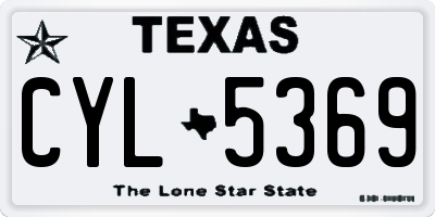 TX license plate CYL5369