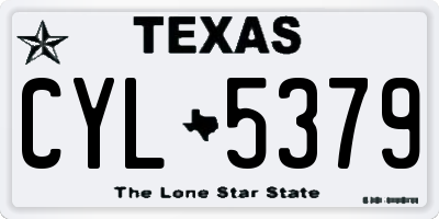 TX license plate CYL5379