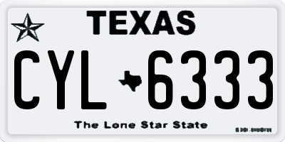 TX license plate CYL6333