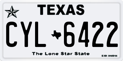 TX license plate CYL6422