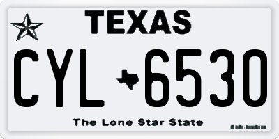 TX license plate CYL6530