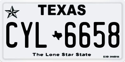 TX license plate CYL6658