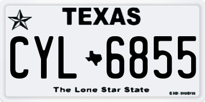 TX license plate CYL6855