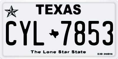 TX license plate CYL7853