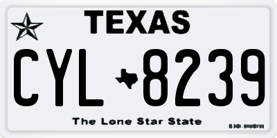 TX license plate CYL8239
