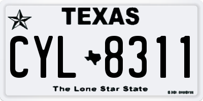 TX license plate CYL8311