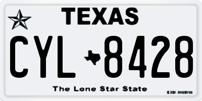 TX license plate CYL8428
