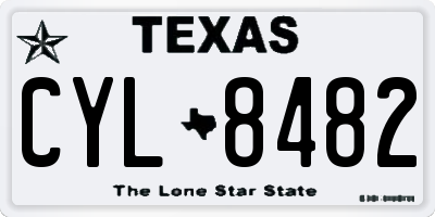 TX license plate CYL8482