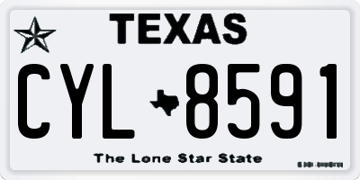 TX license plate CYL8591