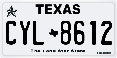 TX license plate CYL8612