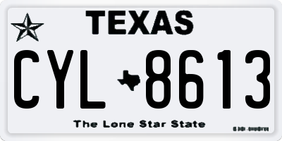 TX license plate CYL8613