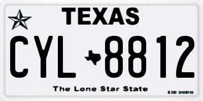 TX license plate CYL8812