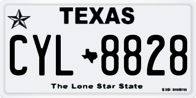 TX license plate CYL8828