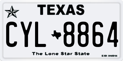 TX license plate CYL8864